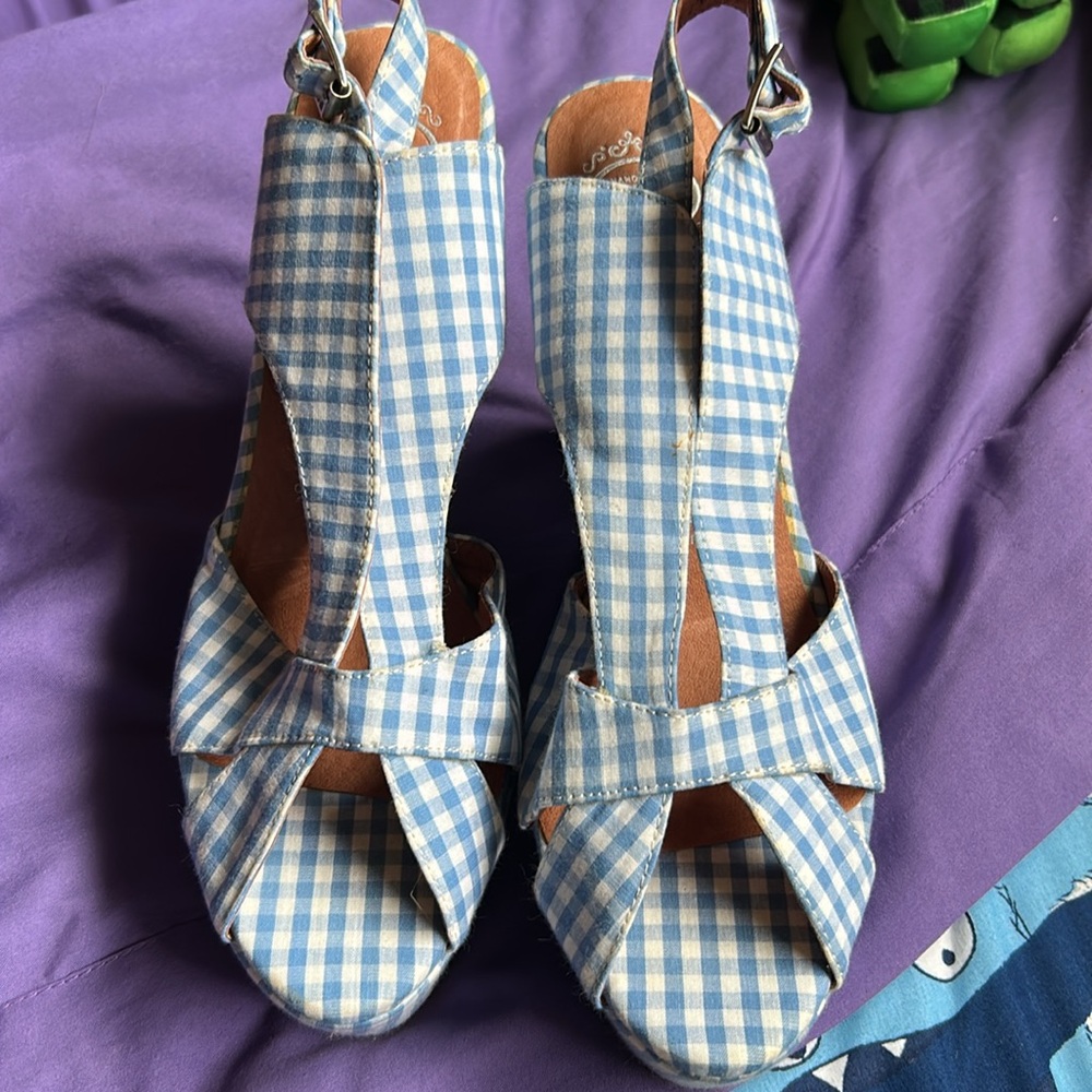 Jeffrey Campbell Blue Platform Slingback Shoes